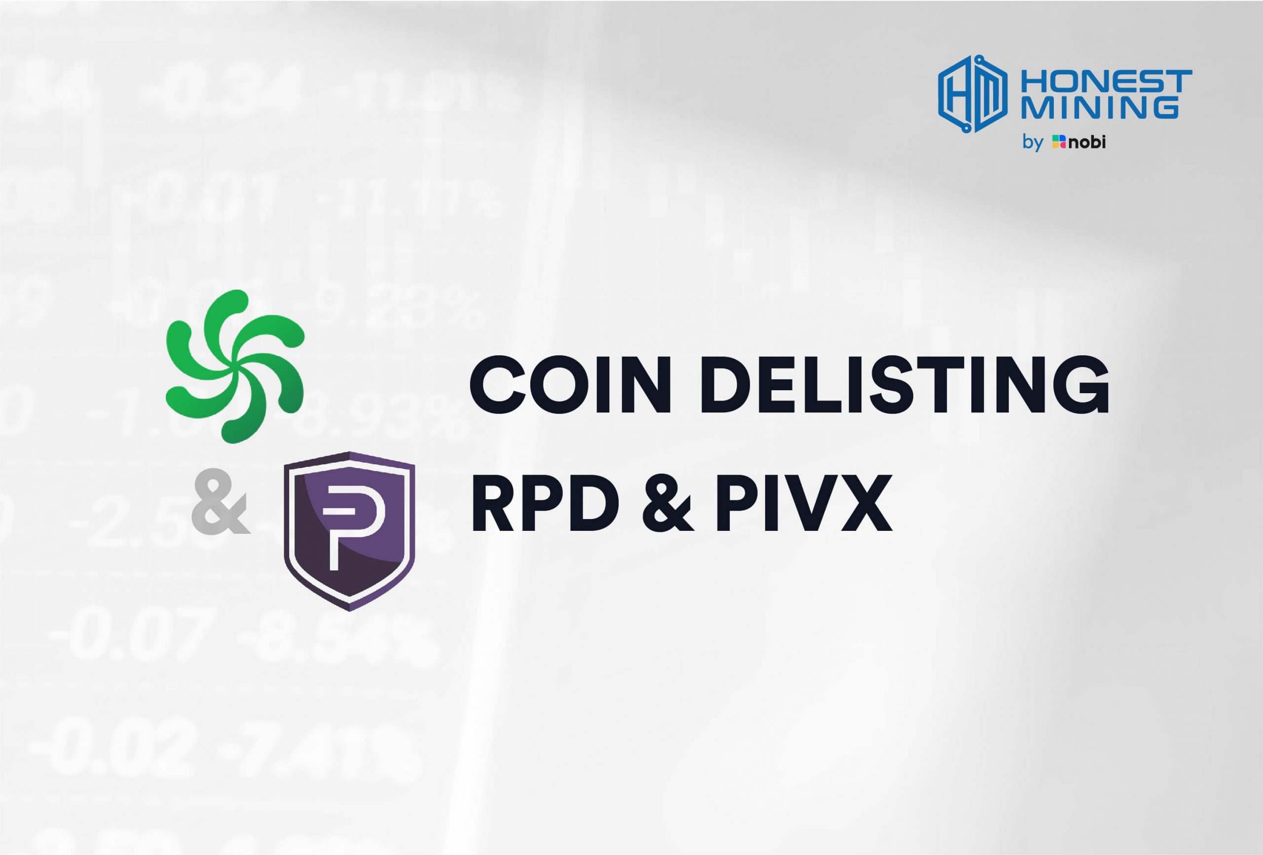 PIVX dan RPD Dihentikan dari Honest Mining